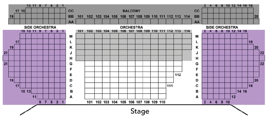 Laguana Playhouse Seating Chart
